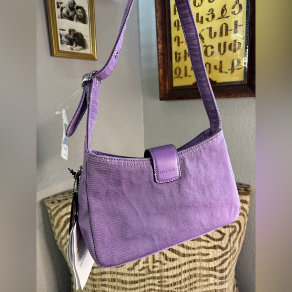 Coach Eliza Purple Denim Shoulder Bag - Picture 3 of 6